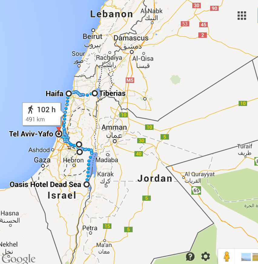 map 2 Israel Itinerary