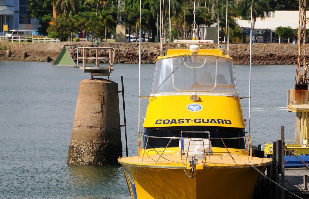 yellow australian coast guard boat