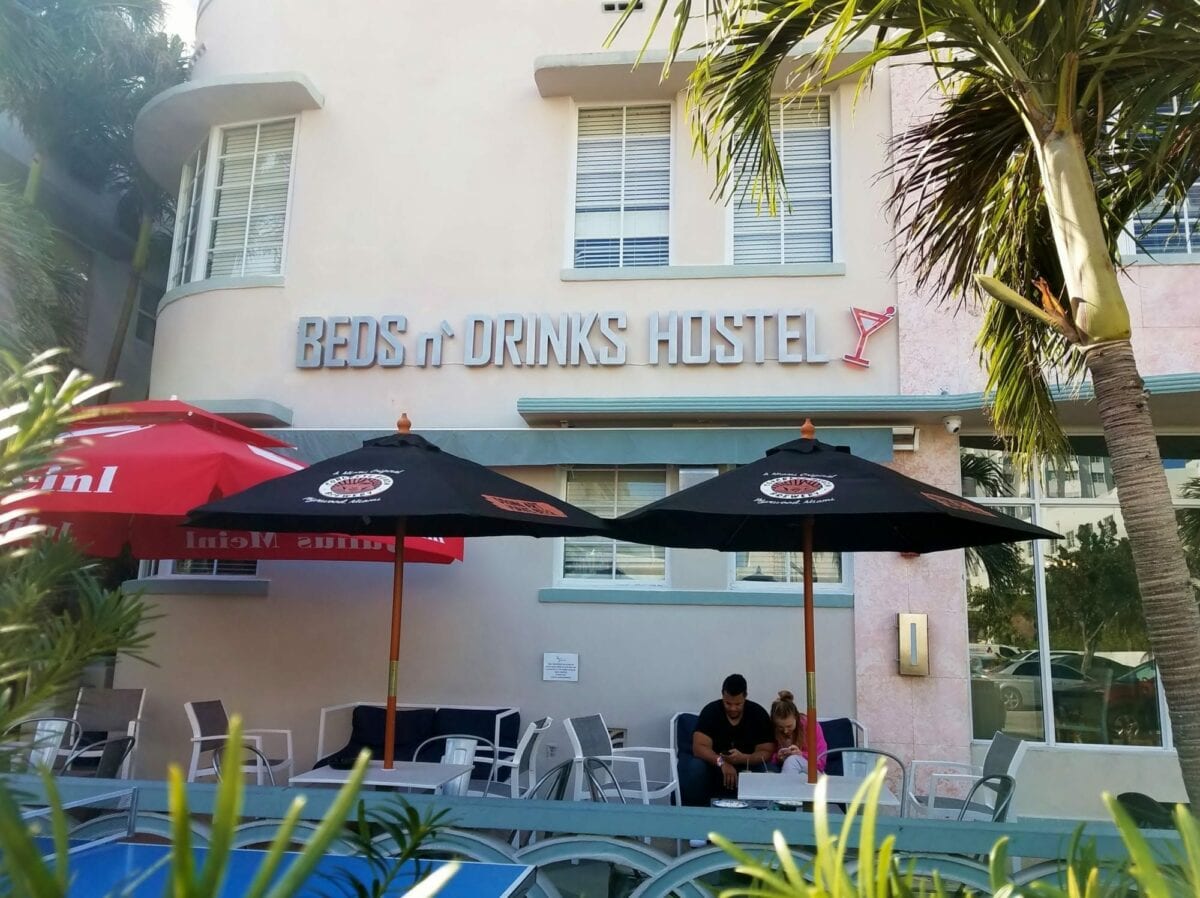 south beach beds and drinks, miami beach,