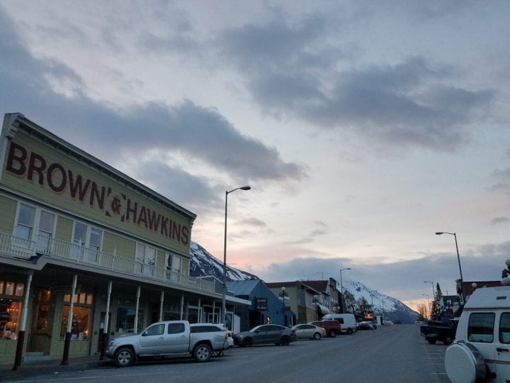 night in seward in the summer